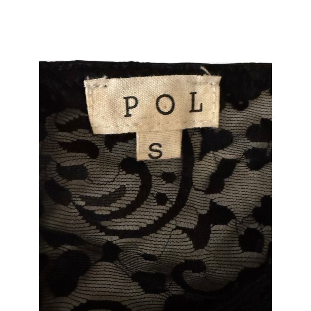 POL NEW Black Velvet Lace Victorian Style Top Small Ruffles Cosplay Whimsy Goth - Picture 9 of 9